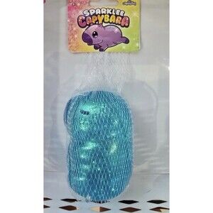 GLITTER BLUE Orb Curiosities Sparklee Capybara!  GEL Squishy Sensory Toy!  New!!
